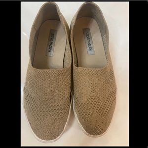 Gold Steven Madden slip on sneaker